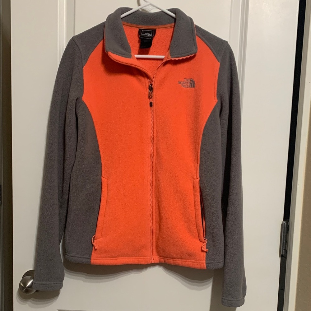 Practically New - The North Face Vibrant Orange and Gray Jacket